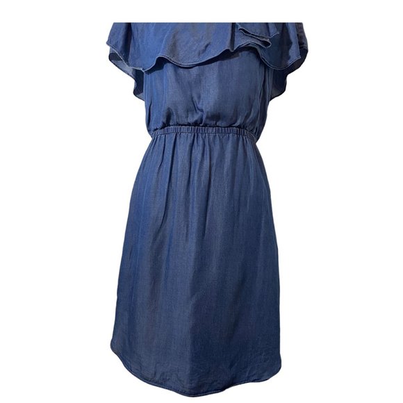 H by Halston off shoulder denim Dress size S - Picture 3 of 9